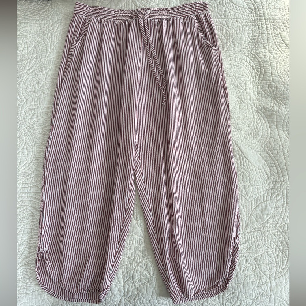 Donna Karan Kids Pajama Bottoms in Red and White Stripes